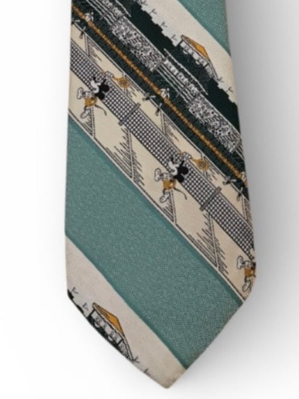 Vintage Mickey Mouse Tennis Men's Silk Tie Cervantes Made in USA Walt Disney